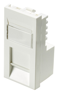 Low Profile RJ45 Cat5e Shuttered Module - Front View
