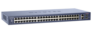 Netgear FS750T 48-port 10/100 Mbps + 2 Gigabit Por