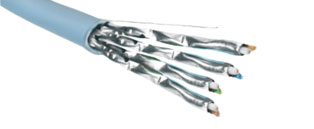 Excel Cat6A Screened U/FTP Cable - Ice Blue