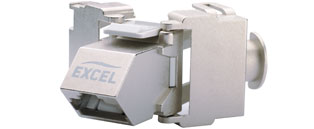 Excel Cat6A Screened STP Angled Keystone Toolless 