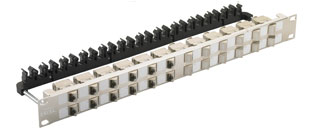 Excel 24 Port 1U Angled Unloaded FTP Keystone Fram