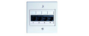 HellermannTyton Global Cat5e Quad Outlet