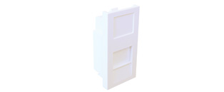 25 x 50mm Adapter for Keystone Jack - White