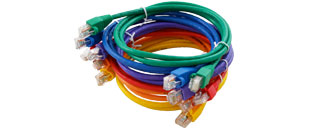 FULLY BOOTED RJ45 Cat5e Patch leads