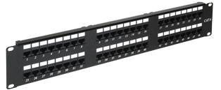 48 Way Cat6 Value RJ45 UTP Patch Panel - 2u