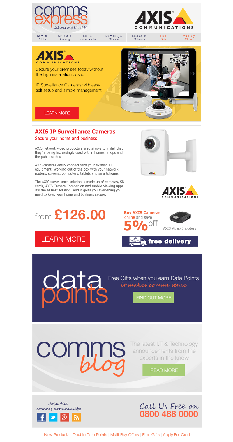 With easy installation secure your premises with AXIS T