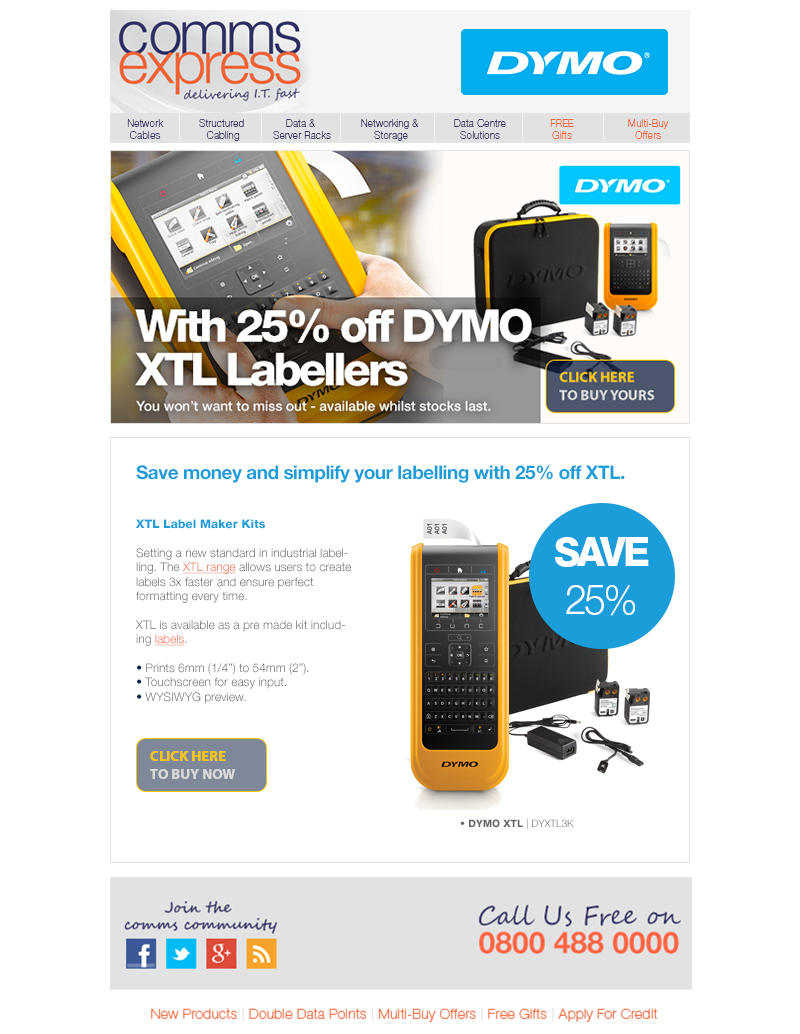 Save 25 on DYMO XTL Labellers WHILST STOCKS LAST