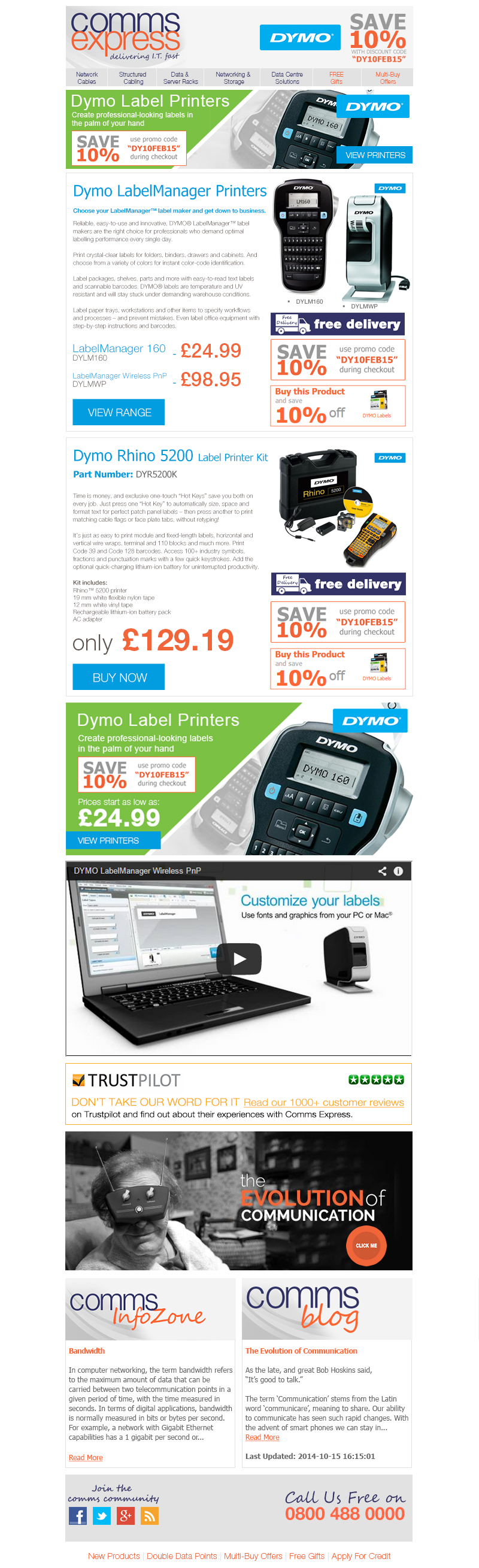 Receive a 10 Percent Discount on DYMO Label Printers