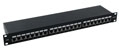 24 Way Shielded RJ45 Cat5e Patch Panel - 1u
