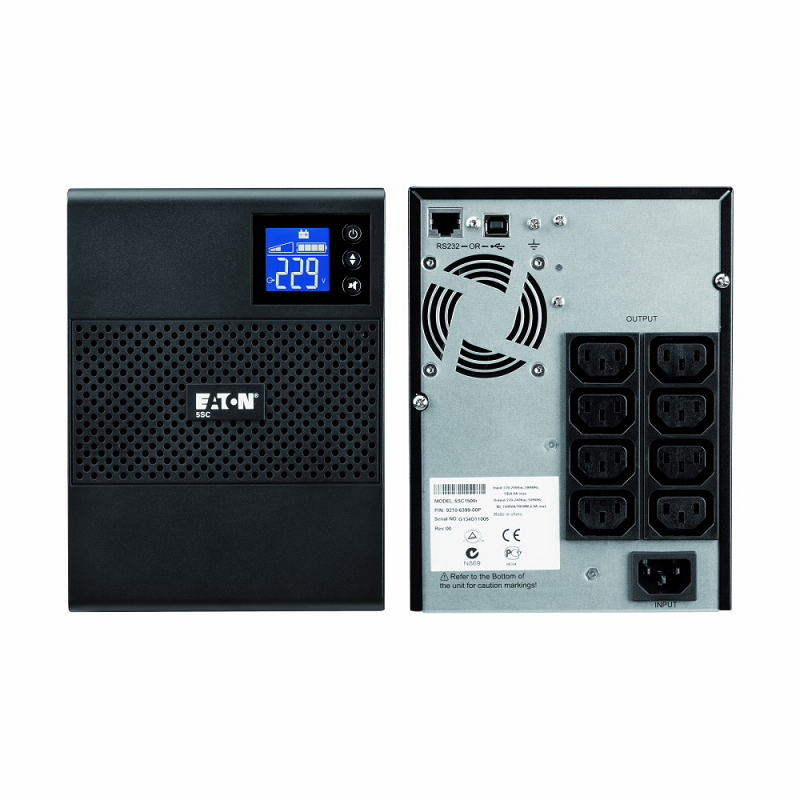 Eaton 5SC1500iBS 5SC 1500VA 1050W Tower UPS with BS input cord