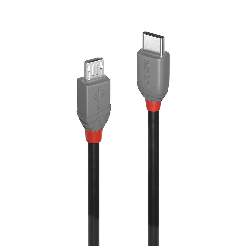 Lindy USB 2.0 Type C to Micro-B Cable Anthra Line