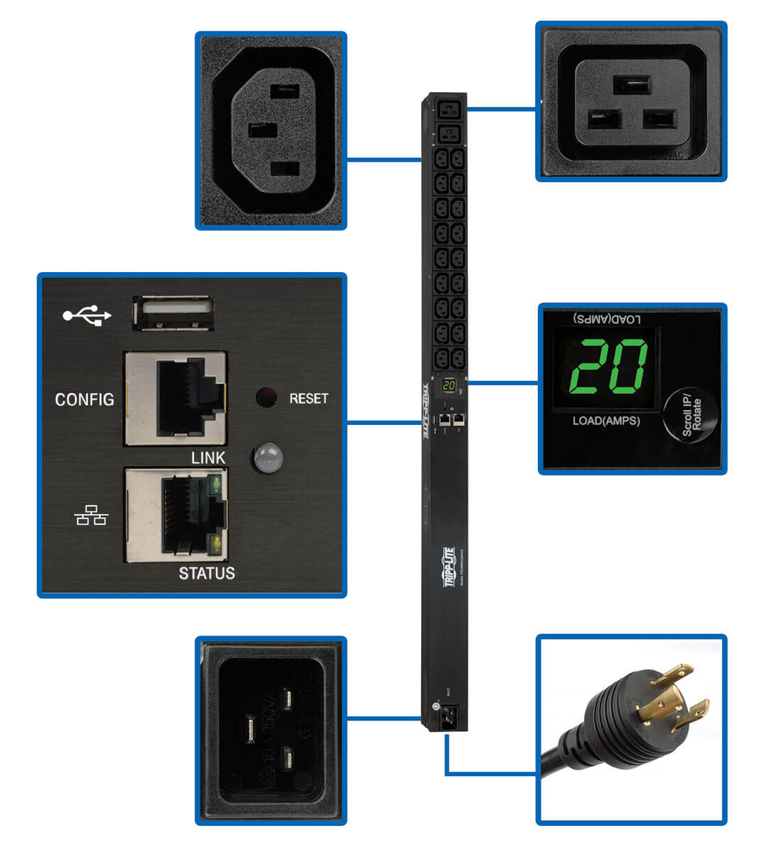 You Recently Viewed Tripp Lite PDUMNV20HV2LX 3.3/3.7kW SinglePhase Monitored PDU Image