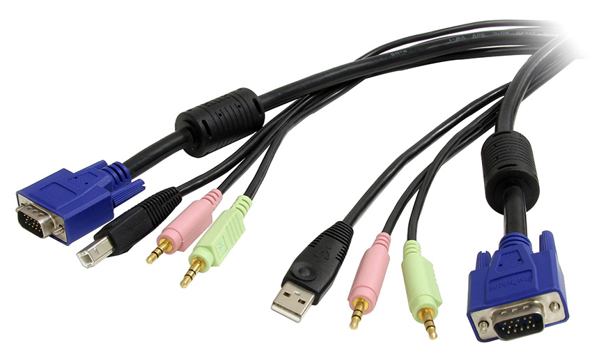 You Recently Viewed StarTech 4-in-1 USB VGA KVM Switch Cable with Audio and Microphone Image