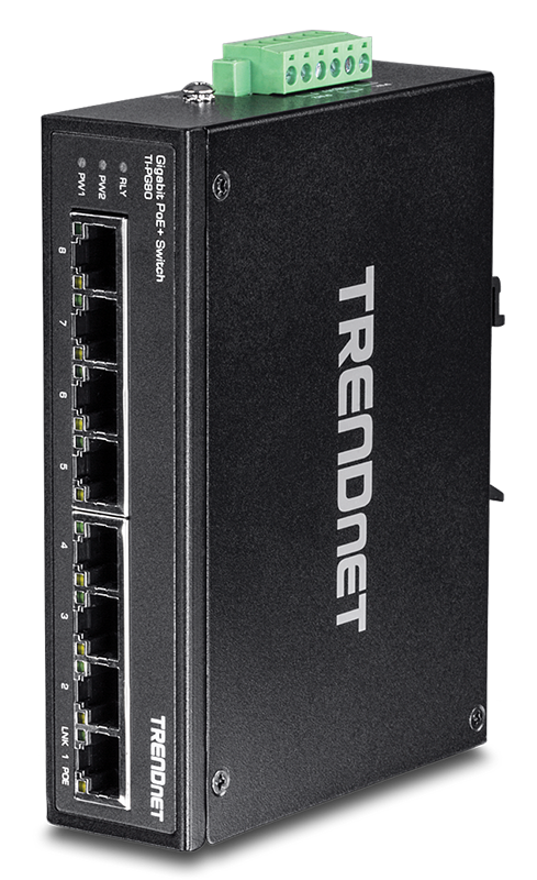 You Recently Viewed TRENDnet TI-PG80 8-port Hardened Industrial Gigabit PoE+ Switch Image