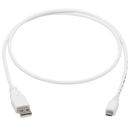 You Recently Viewed Tripp Lite U050AB-003-WH Safe-IT USB-A to USB Micro-B Antibacterial Cable White 3 ft Image