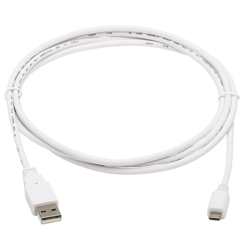 You Recently Viewed Tripp Lite U050AB-006-WH Safe-IT USB-A to USB Micro-B Antibacterial Cable White 6 ft Image
