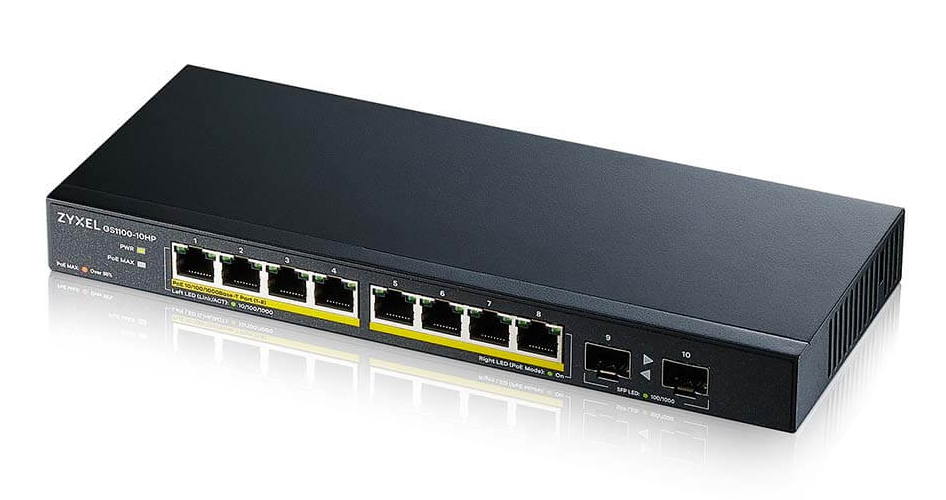 You Recently Viewed Zyxel GS1100-10HP-GB0102F 8-port GbE Unmanaged PoE Switch with GbE Uplink Image