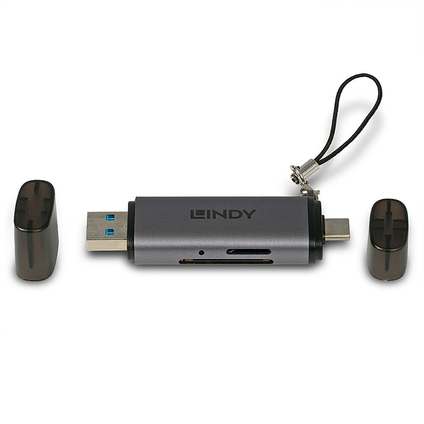 You Recently Viewed Lindy 43335 USB 3.2 Type C & A SD / Micro SD Card Reader Image