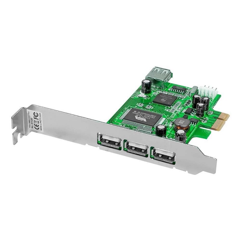 You Recently Viewed Lindy 51120 3 + 1 Port USB 2.0 Card. PCI Express Bus Image