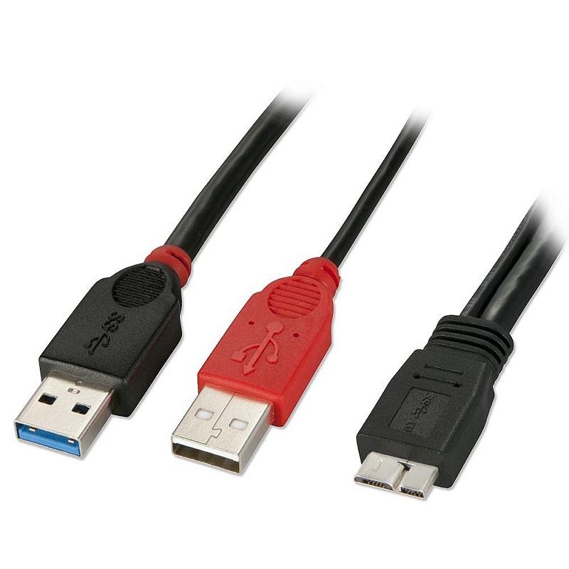 You Recently Viewed Lindy 31116 1m USB 3.0 2xType A to Micro-B Dual Power Cable Image