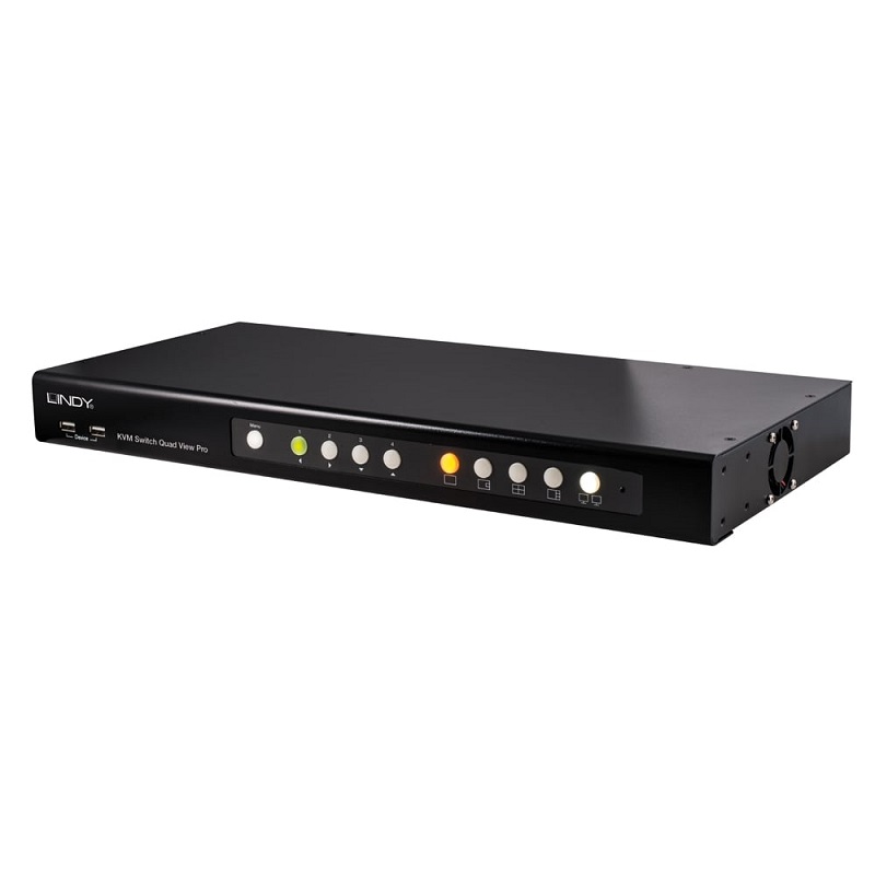 You Recently Viewed Lindy 32327 Quad View KVM Switch Pro. DVI. USB and Audio Image