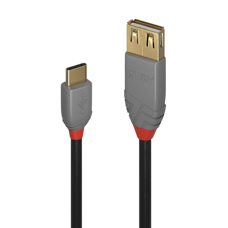 You Recently Viewed Lindy 36897 0.15m USB 2.0 Type C to A Cable - Anthra Line Image