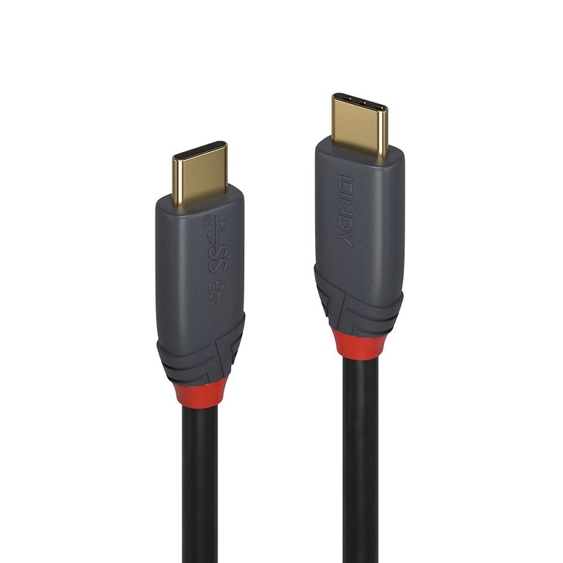 You Recently Viewed Lindy USB 3.2 Type C Cable. 5A PD 20Gbps Antra Line Image