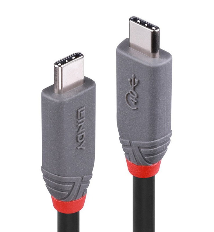 You Recently Viewed Lindy 36947 0.8m USB 4 Type C Cable, 40Gbps, Anthra Line Image
