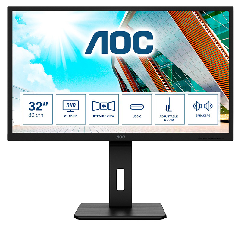 You Recently Viewed AOC Q32P2CA 31.5in 2K Ultra HD LED Monitor 2560 x 1440 pixels Black Image