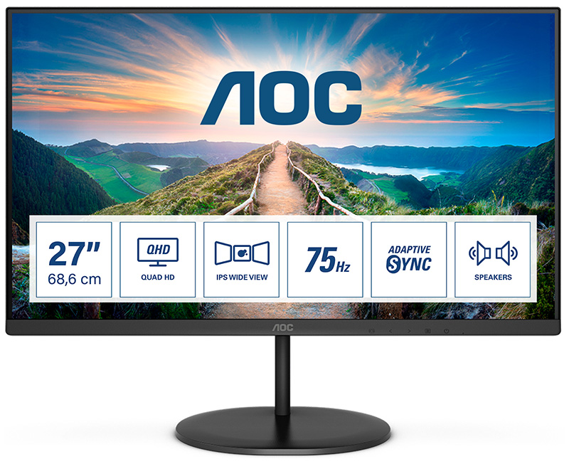You Recently Viewed AOC V4 Q27V4EA 27in 2K Ultra HD LED Monitor 2560 X 1440 Pixels Black Image