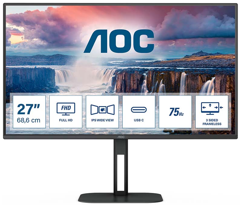 You Recently Viewed AOC V5 27V5CE 27in Full HD LED Monitor 1920 X 1080 Pixels Black Image