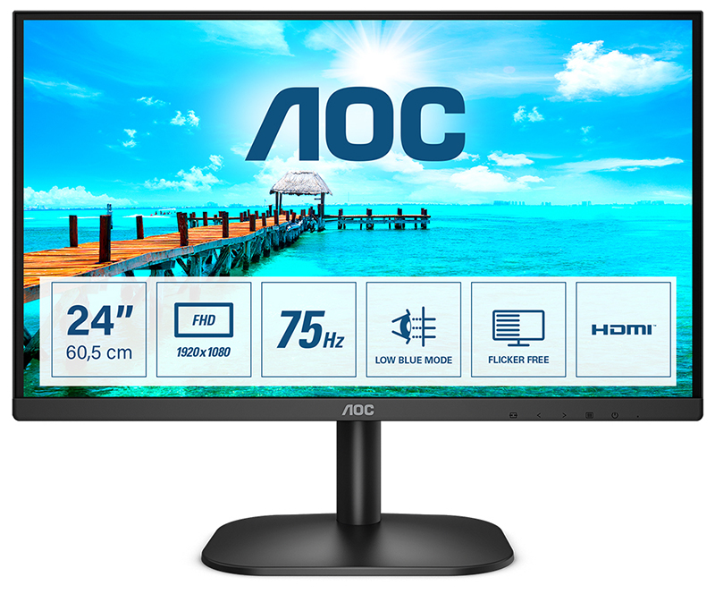 You Recently Viewed AOC B2 24B2XHM2 23.8in Full HD LCD Monitor 1920 X 1080 Pixels Black Image