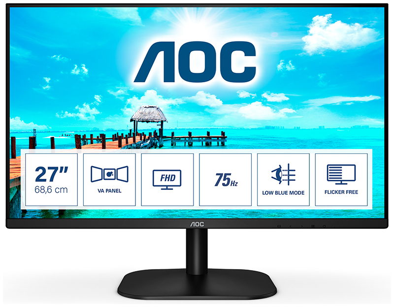 You Recently Viewed AOC 27B2DM 27in Full HD Monitor 1920 x 1080 pixels Black Image