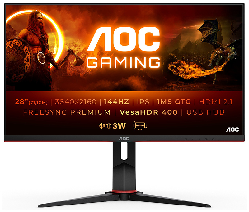 You Recently Viewed AOC G2 U28G2XU2/BK 28in 4K Ultra HD LED Display 3840 X 2160 Pixels Black, Red Image