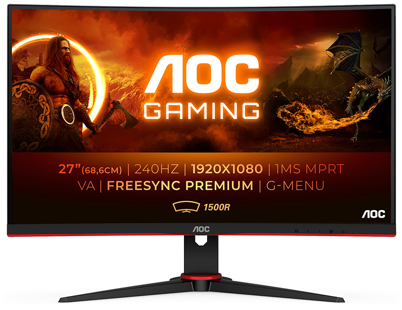 You Recently Viewed AOC G2 C27G2ZE/BK 27in Full HD LED Curved Monitor 1920 X 1080 Pixels Black, Red Image