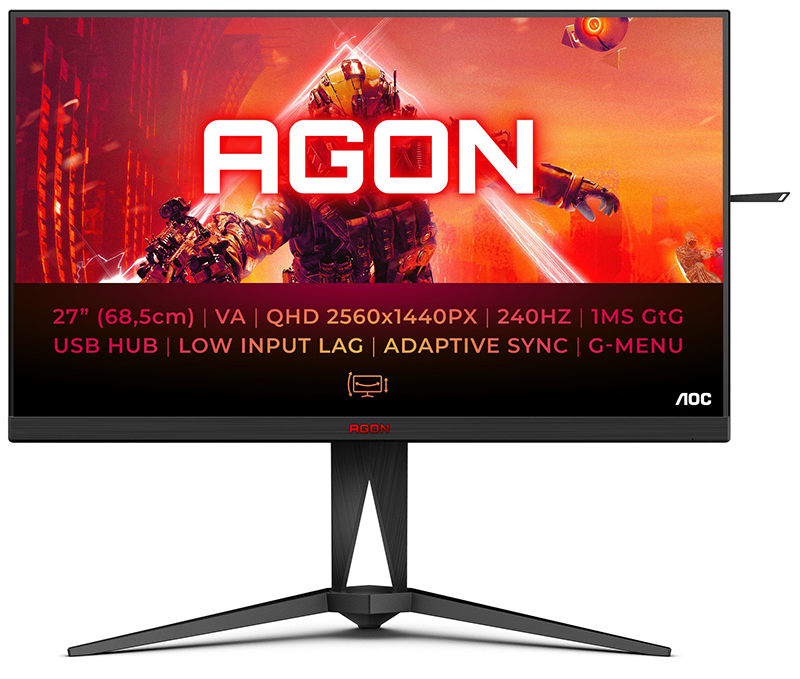 You Recently Viewed AOC AGON 5 AG275QZN/EU 27in Quad HD Monitor 2560 X 1440 Pixels Black, Red Image