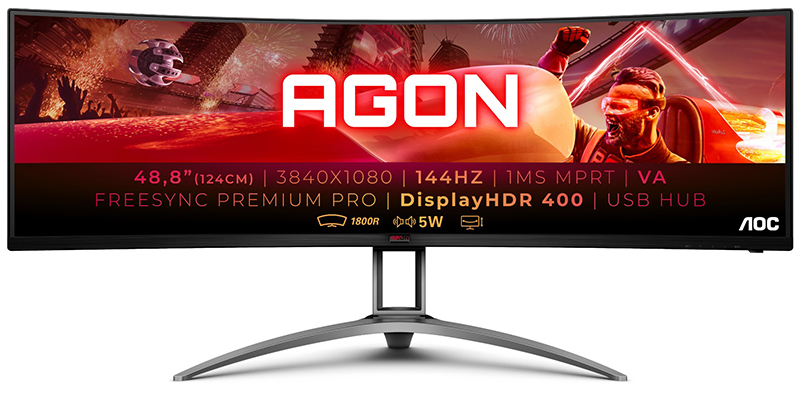 You Recently Viewed AOC AG493QCX 48.8in LED Curved Display 3840 X 1080 Pixels Black Image