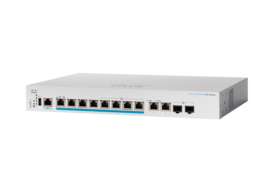 Cisco Business 350 CBS350-8MP-2X 8 Ports 2.5-GE Layer 3 PoE Switch - 240 W PoE Budget