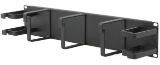 2u 5 Ring Horizontal/Vertical Metal Cable Tidy