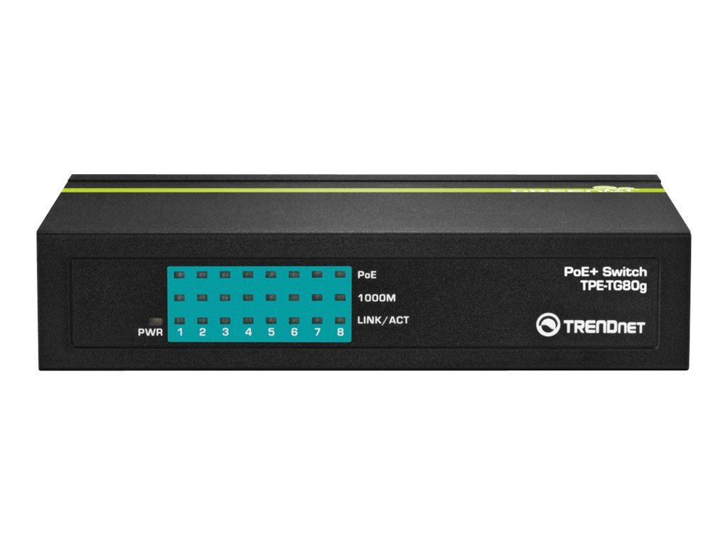You Recently Viewed TRENDnet TPE-TG80g 8-port GREENnet Gigabit PoE Switch Image