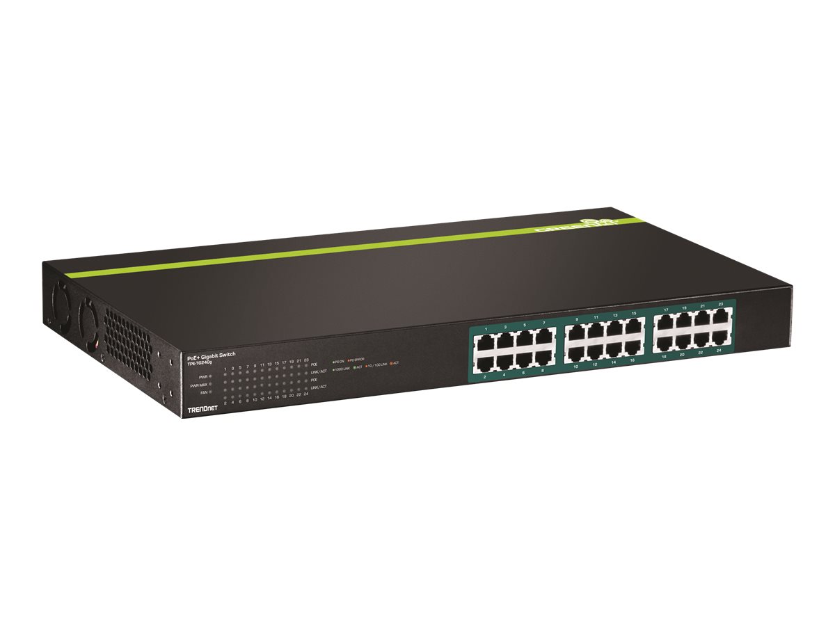 You Recently Viewed TRENDnet TPE-TG240g 24-port GREENnet Gigabit PoE+ Switch (370W) Image