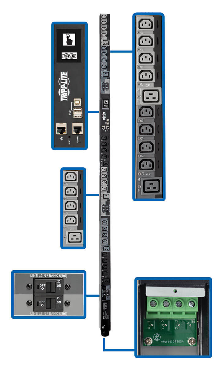 You Recently Viewed Tripp Lite PDU3XEVSRHWB 28.8kW 3-Phase Switched PDU Image