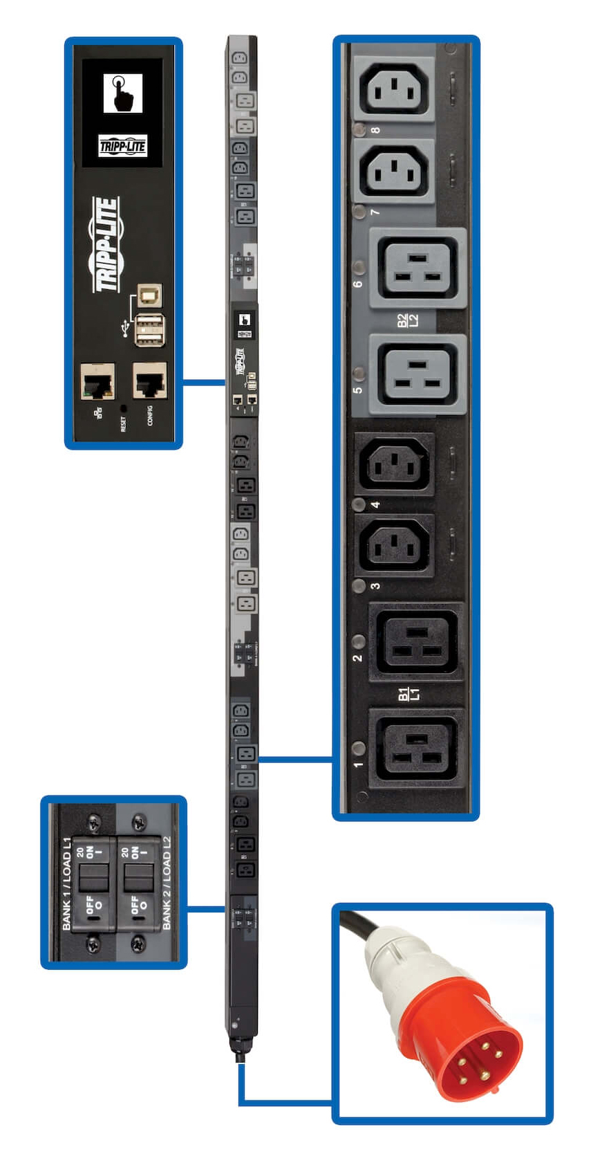 You Recently Viewed Tripp Lite PDU3XEVSR6G63A 27.7kW 3-Phase Switched PDU Image