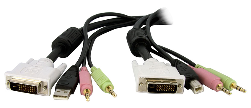 You Recently Viewed StarTech 4-in-1 USB Dual Link DVI-D KVM Switch Cable w/Audio & Microphone Image