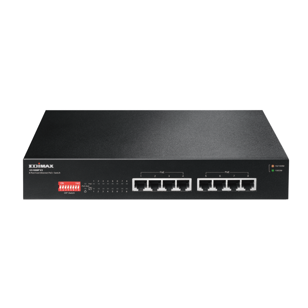 You Recently Viewed Edimax GS-1008P V2 Long Range 8-Port Gigabit PoE+ Switch with DIP Switch Image