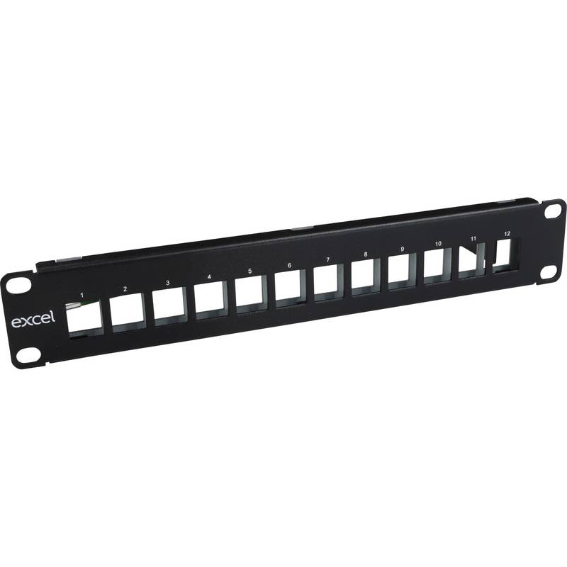 You Recently Viewed Excel 10" Unloaded Keystone Patch Panel Frame 12-port -Black Image