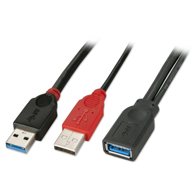 You Recently Viewed Lindy 31112 0.5m USB 3.0 2xType A to Type A Dual Power Cable Image