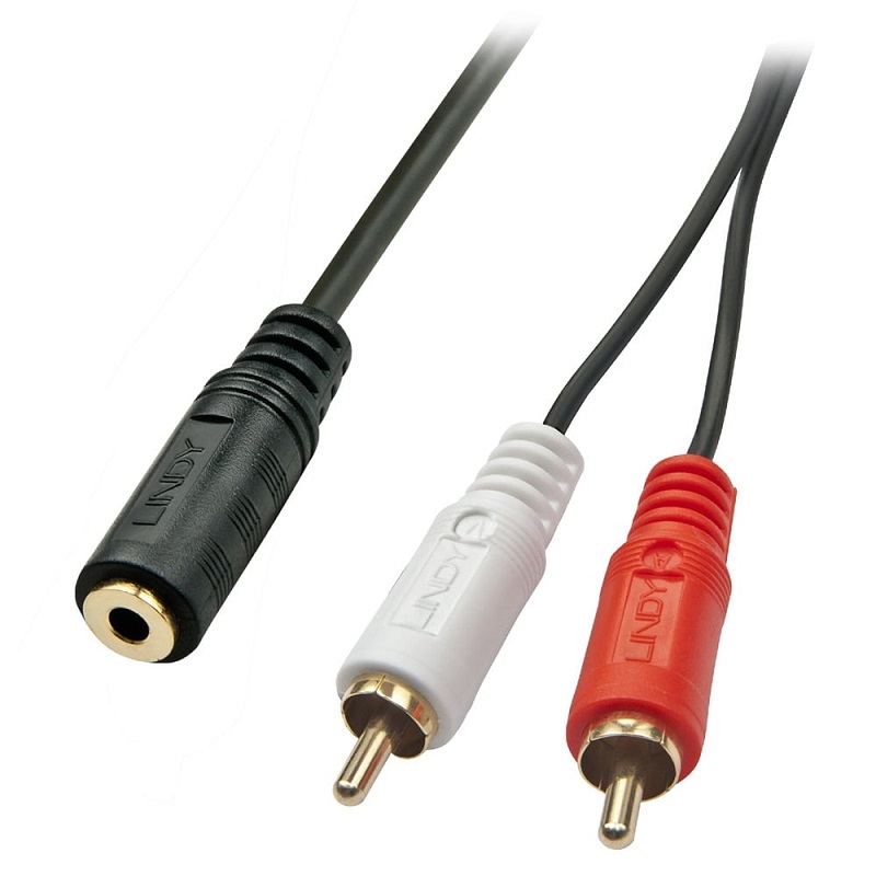 You Recently Viewed Lindy 35677 0.25m 3.5mm (F) to 2xRCA Male AV Adapter Cable Image