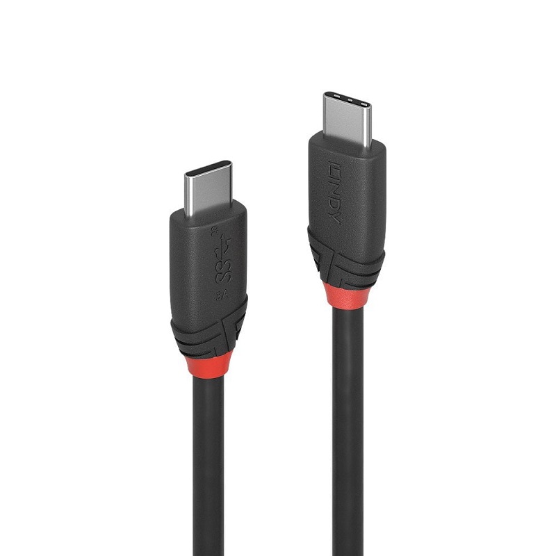 You Recently Viewed Lindy USB 3.2 Type C Cable 3A 20Gbps - Black Line Image