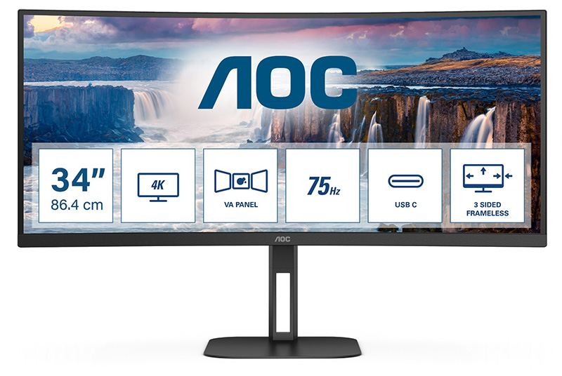 You Recently Viewed AOC V5 CU34V5C 34in Curved Wide Quad HD LED Monitor 3440 x 1440 pixels Black Image